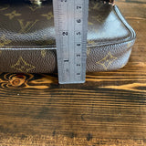 The Junco - Rose Gold Vintage Monogram Wristlet Bag