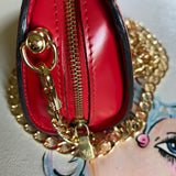 The Kinglet - Vintage Epi in Red Crossbody Bag