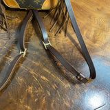 The Parrot Backpack - Monogram in Dark Brown Fringe