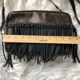The Sparrow Crossbody Bag in Black Monogram