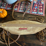 The Junco - Vintage Suede GG in Tan Crossbody