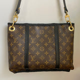 The Owl - Vintage Monogram Shoulder Bag in Black