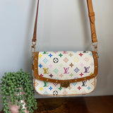 The Egret - Vintage Monogram Multicolor Crossbody/Shoulder Bag