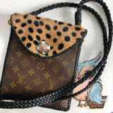 The Robin - Vintage Monogram Cheetah Crossbody