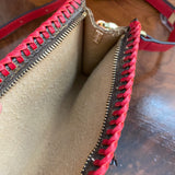 The Junco Crossbody - Vintage Monogram in Red