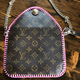The Falcon - Pink Monogram Vintage Wristlet/Crossbody/Clutch