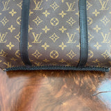 The Owl - Vintage Monogram Shoulder Bag in Black
