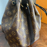 The Owl - Vintage Monogram Shoulder Bag in Black
