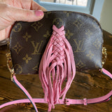 The Junco - Vintage Monogram in Pink Crossbody Bag
