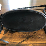 The Finch - Vintage Monogram Black Crossbody with Two Straps!