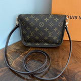 The Falcon with Sides - Monogram Crossbody in Chocolate
