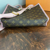 The Swan Crossbody Bag - Vintage Monogram in Blush Pink