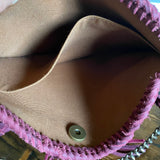 The Peacock - Vintage Monogram Hobo Crossbody in Violet