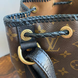 The Owl - Vintage Monogram Shoulder Bag in Black